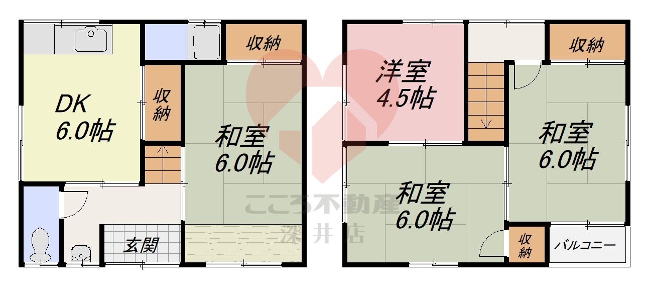 門真市大池町貸家の間取り