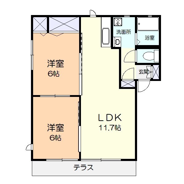 小田原市蓮正寺のアパートの間取り