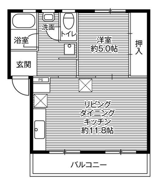 和歌山市善明寺のマンションの間取り