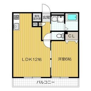 【枚方市大峰元町のアパートの間取り】