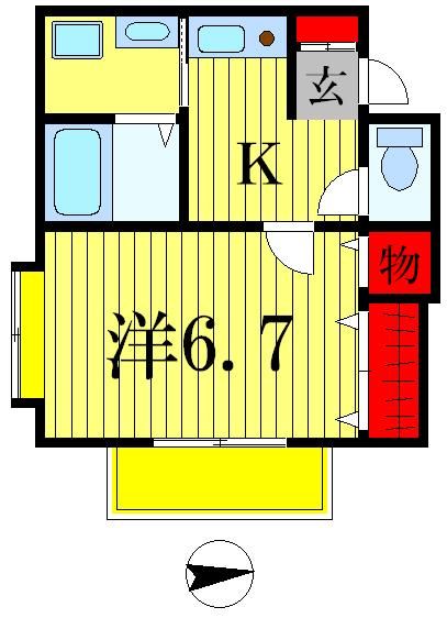 松戸市新作のアパートの間取り