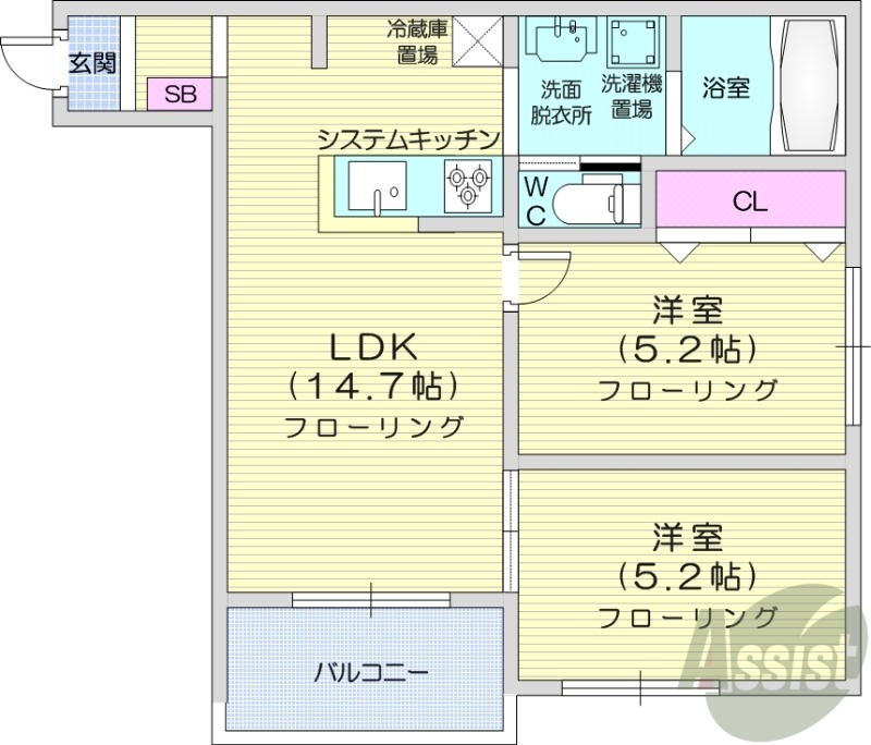 porte-bonheurの間取り