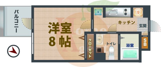 新宿区西新宿のマンションの間取り