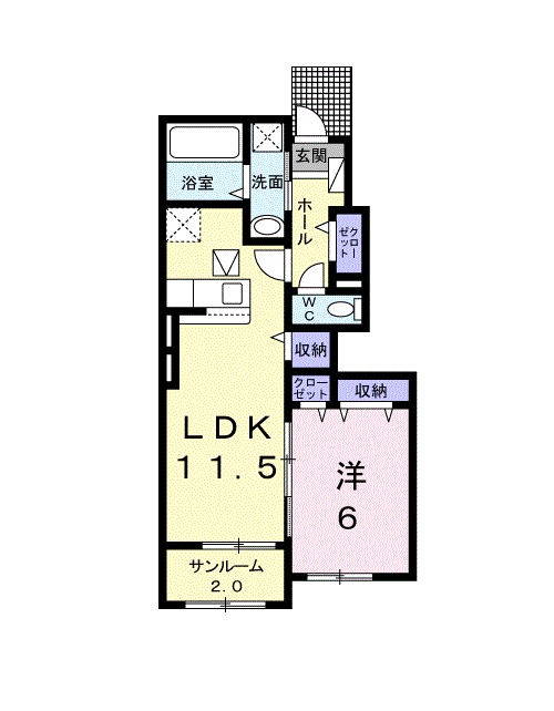 コローレ・イーリス　Iの間取り