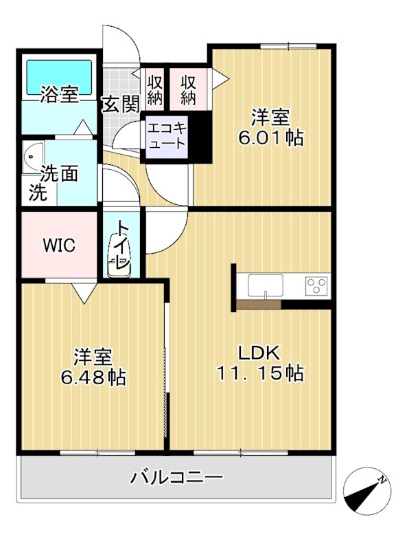 グレイス奏の杜 Ａの間取り