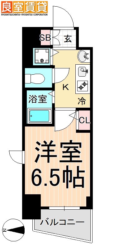 名古屋市中区平和のマンションの間取り