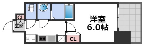 エステムコート難波サウスプレイスVIIIハイドの間取り