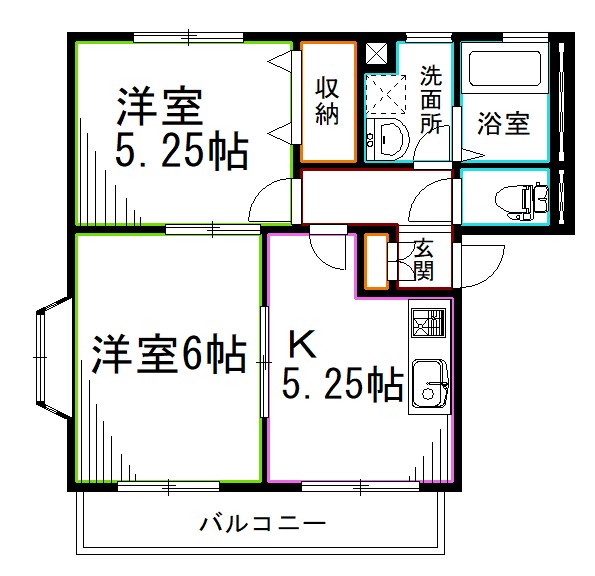 杉並区松庵のアパートの間取り