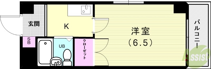 神戸市垂水区本多聞のマンションの間取り