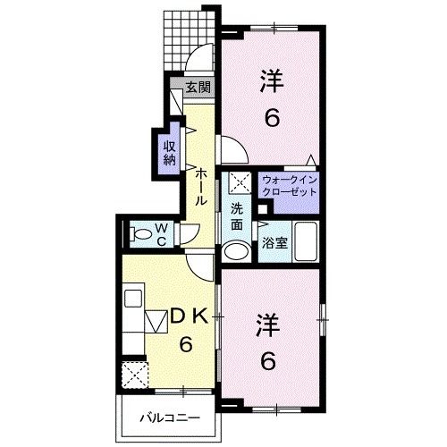 東かがわ市三本松のアパートの間取り