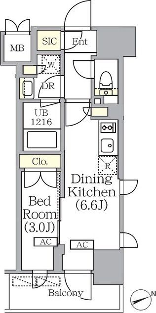 中央区入船のマンションの間取り