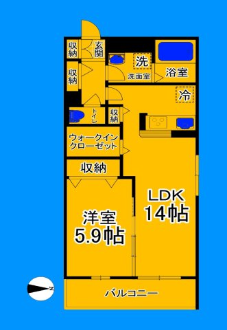 堺市堺区向陵西町のマンションの間取り