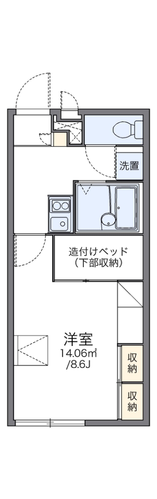 レオパレスハイツ笛吹の間取り