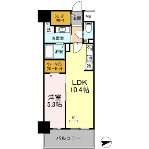 広島市安佐南区中筋のマンションの間取り