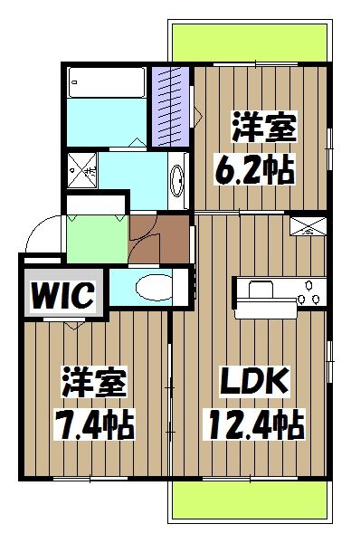 京都市右京区西院六反田町のアパートの間取り