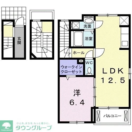 久喜市青毛のアパートの間取り