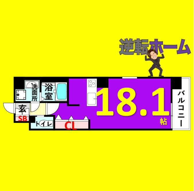 名古屋市西区花の木のマンションの間取り