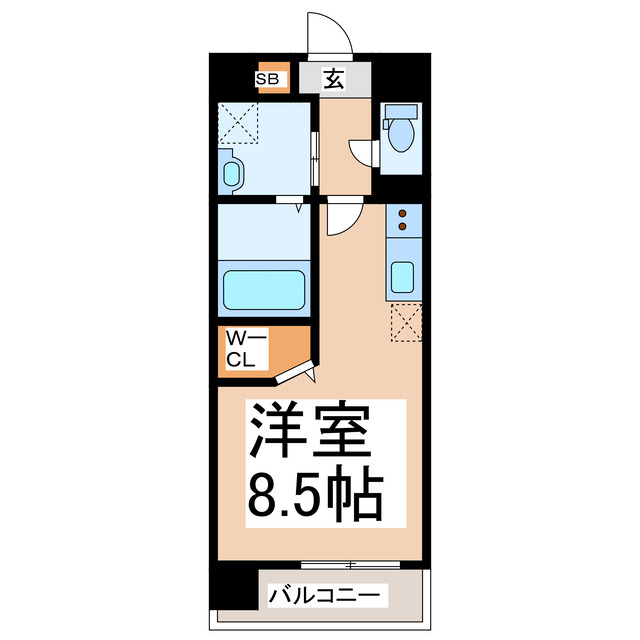 熊本市中央区坪井のマンションの間取り