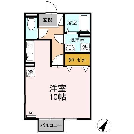 相模原市中央区上溝のアパートの間取り