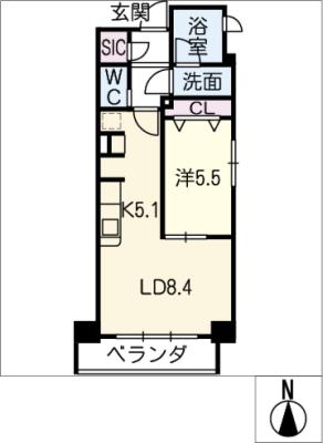 【シティーライフ御器所の間取り】