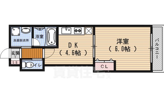 京都市中京区樽屋町のマンションの間取り