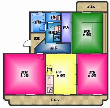 リバープレイスヒロの間取り