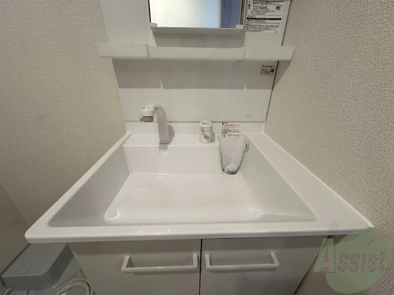 洗面設備　シャンプードレッサーなので身支度しやすそうですね。