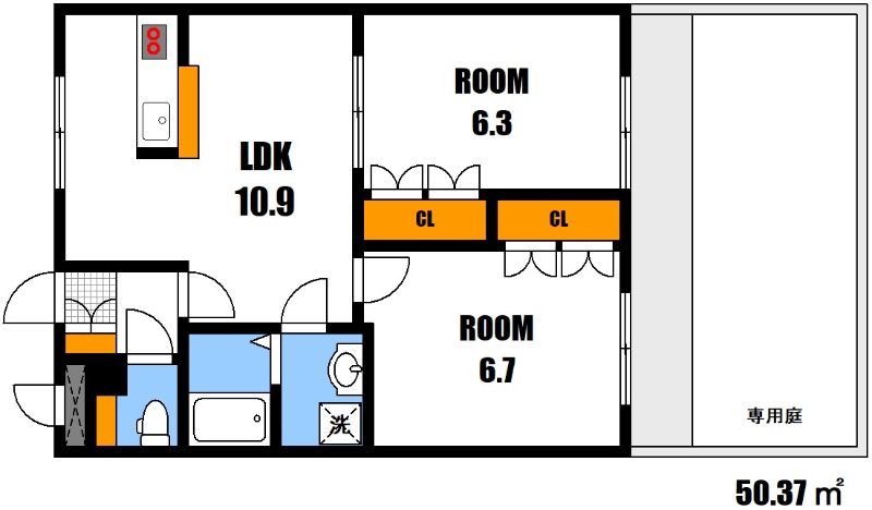 Blue Cosmo・Fの間取り
