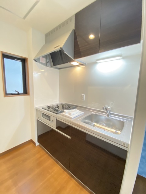 キッチン　２口ガスコンロ（グリル付）