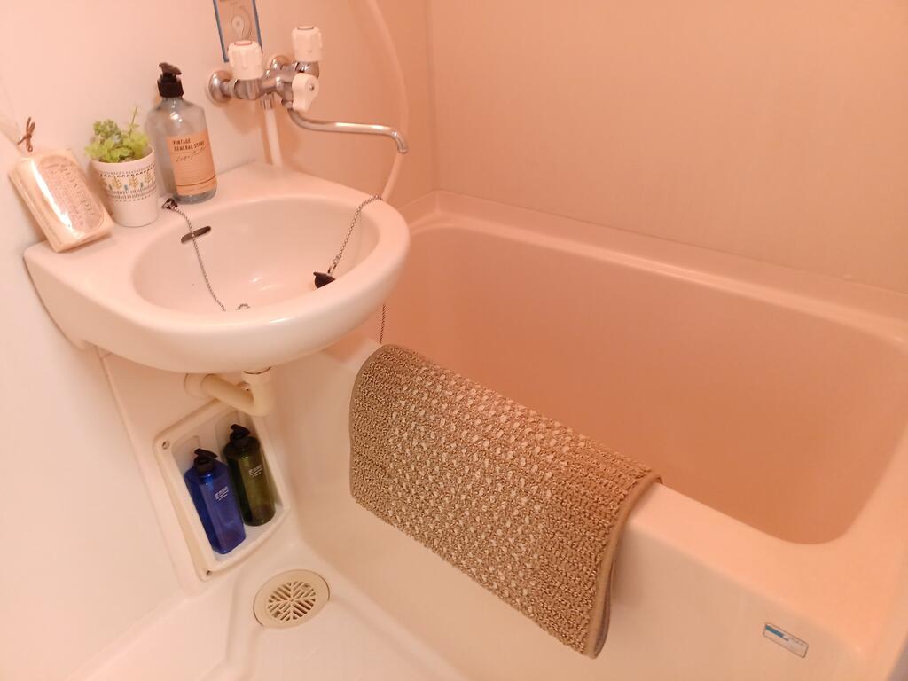 バス・シャワールーム　洗面台も浴室にあり、お手入れもらくらくです