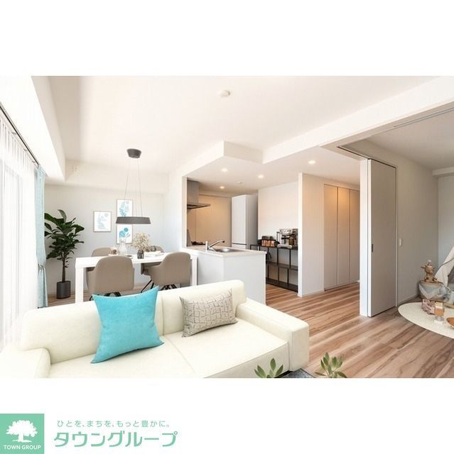 居室・リビング　家具・調度品等は CG 加工です。実際の賃貸住居 には含ま…