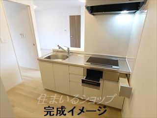 キッチン　完成イメージ（同間取り別部屋）です