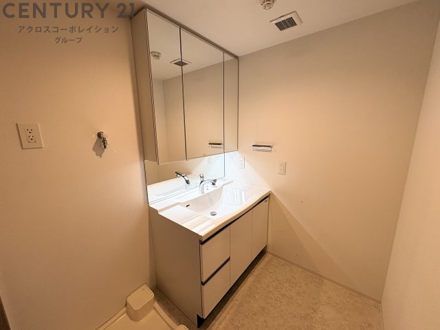 洗面設備　収納スペースたっぷりです！