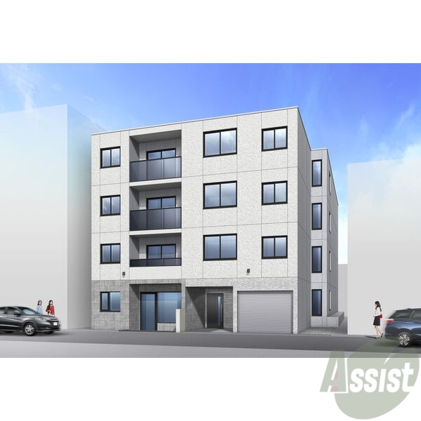 建物外観　完成予想パース　札幌市北区北四十条西「Ｈａｒｎｅｓｓ麻生」