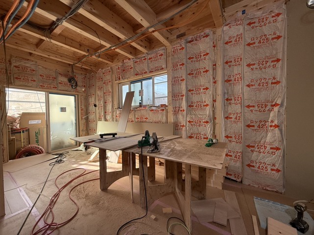 洗面設備　建築中になります。