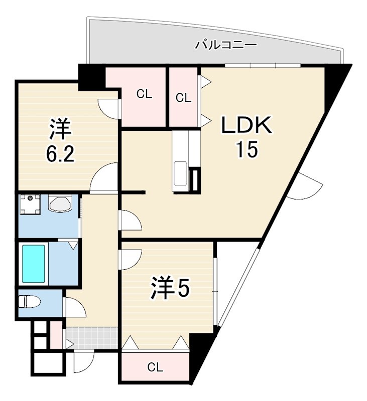 カーサコモド芦屋の間取り写真