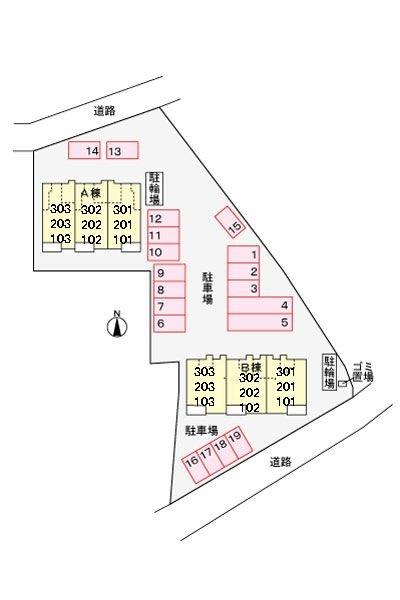駐車場　配置図です。