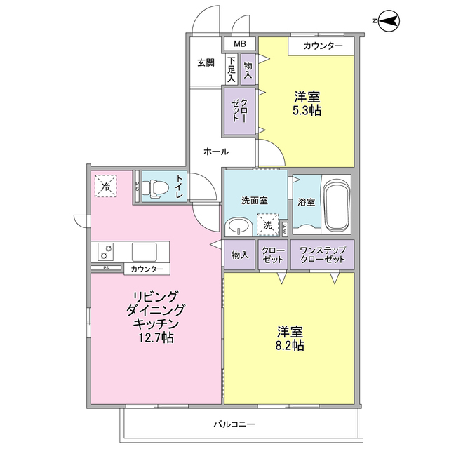 リヴェール青葉台の間取り写真