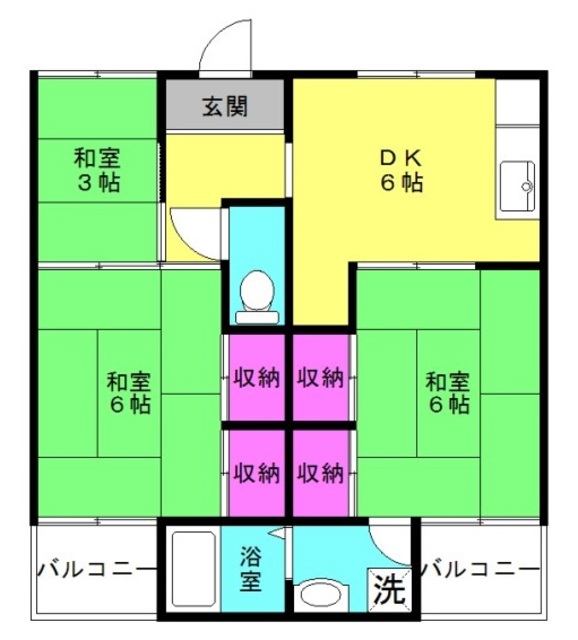 ビレッジハウス東二見の間取り写真
