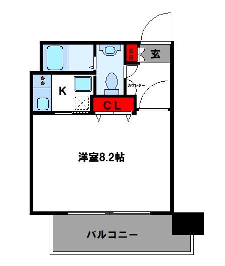 地下鉄空港線 唐人町駅 徒歩4分 10階建 築24年の間取り写真