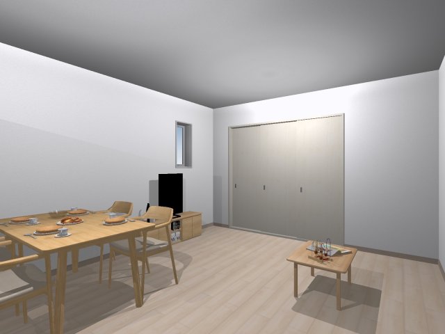 Paw House 柱の居間写真