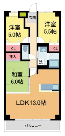 ソレーユ宝塚の間取り写真