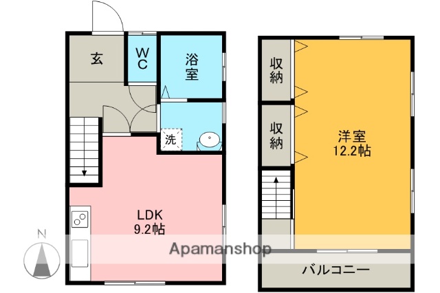 ＪＲ高崎線 高崎駅 徒歩9分 2階建 築17年の間取り写真