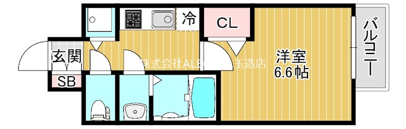 地下鉄今里筋線 今里駅 徒歩2分 15階建 築7年の間取り写真