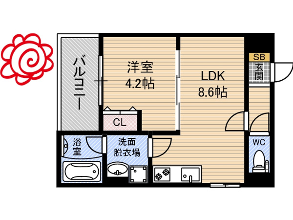 Jino徳庵の間取り写真