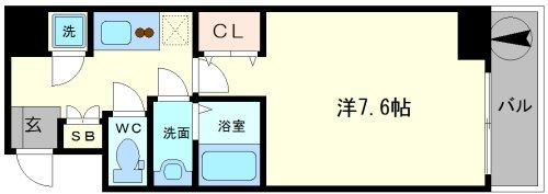 レジュールアッシュ松屋町の間取り写真