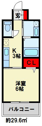 ＪＲ日豊本線 南小倉駅 徒歩15分 8階建 築10年の間取り写真
