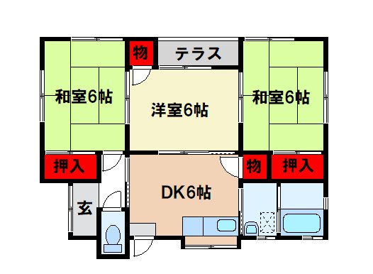 大楠団地の間取り写真