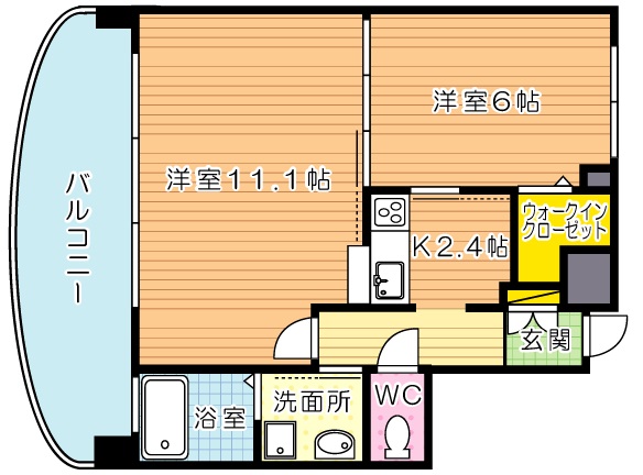 サンシャインプリンセス北九州の間取り