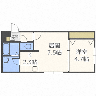 シャルム宮の沢の間取り